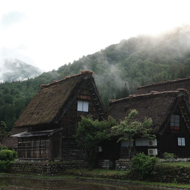A new day rises. Shirakawa-go