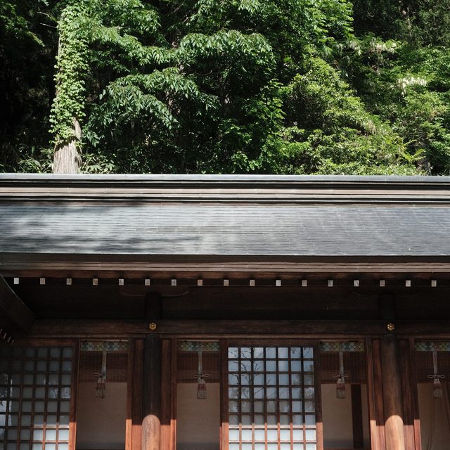 Hard to say what is more impressive. The craftmenship of thia shrine or the giant trees in the back. 
Sakurayama Hachimangu Shrine, Takayama