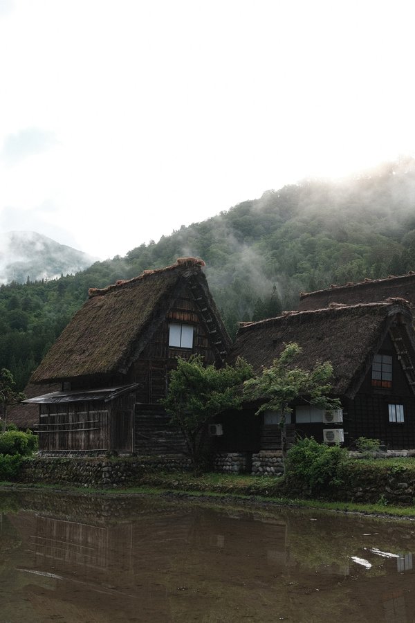 A new day rises. Shirakawa-go