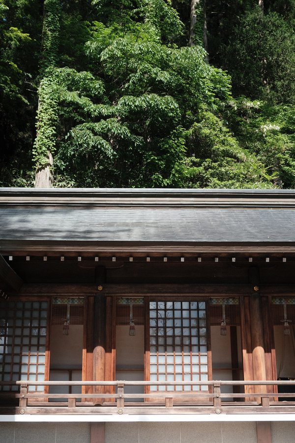 Hard to say what is more impressive. The craftmenship of thia shrine or the giant trees in the back.  Sakurayama Hachimangu Shrine, Takayama