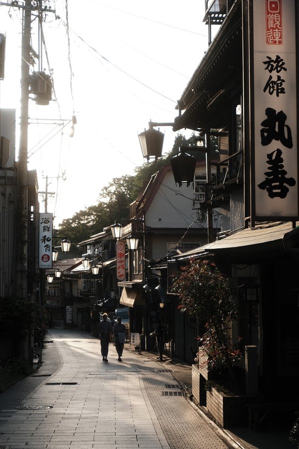 People on the street in Yukatas, Shibu Onsen